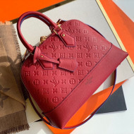 Louis Vuitton Sac Neo Alma PM Monogram Empreinte Leather Bag M44832 Red 2019