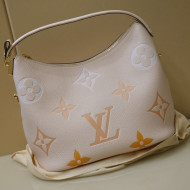 Louis Vuitton Gradient Monogram Leather Marshmallow Hobo Bag M45698 Cream White 2021