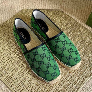 Gucci GG Canvas Espadrilles Green 2021 08 (For Women and Men)
