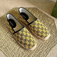 Gucci GG Canvas Espadrilles Yellow 2021 09 (For Women and Men)