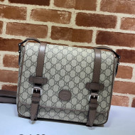 Gucci Men's GG Canvas Messenger Bag 658542 Beige 2021