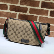 Gucci GG Canvas Shoulder Bag 449132 Beige 2021