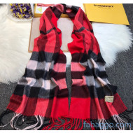 Burberry Cashmere Check Scarf Red 2020