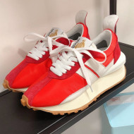 Lanvin Bumpr Nylon Sneakers Red 2021 12 (For Women and Men)