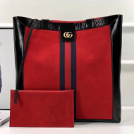 Gucci Ophidia Suede Large Tote 519335 Red 2018