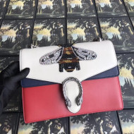 Gucci Dionysus Embroidered Medium Shoulder Bag 403348 White/Red/Blue