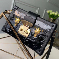 Louis Vuitton Petite Malle Shoulder Bag in Patent Leather M54180 Black 2019