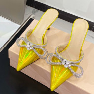 Mach & Mach Glazed Heel Slide Sandals 6.5cm Yellow 2021 103