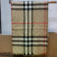 Burberry TB Check Silk Wool Scarf 70x230cm Beige 2021