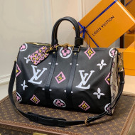 Louis Vuitton Keepall Bandoulière 45 Bag M58656 Black 2021 Wild at Heart