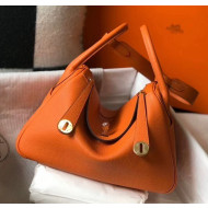 Hermes Lindy 30cm Bag In Togo Calfskin Leather Orange 2020