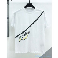 Louis Vuitton Printed Cotton T-shirt LV21030210 White 2021