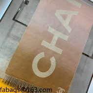 Chanel Cashmere Wool Scarf 70x200cm Camel Brown 2021 110306