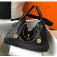 Hermes Lindy 30cm Bag In Togo Calfskin Leather Black 2020