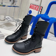 Dior D-Major Calfskin Ankle Boots Black 2021