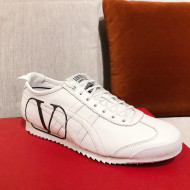 Valentino VLogo Straped Leather Sneakers White/Black 2021