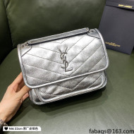 Saint Laurent Baby Niki Chain Bag in Leather 533037/583566 Silver 2021 TOP