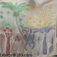 Hermes Oasis Cashmere Silk Scarf 140x140cm Yellow 2021 