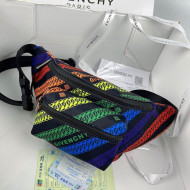 Givenchy Multicolored Bum/Belt Bag in Printed Black Nylon 2020