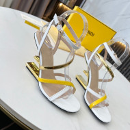 Fendi First F Calfskin Strap Heel 8.5cm Sandals Gold 2022 