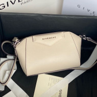 Givenchy Antigona Nano Goatskin Shoulder Bag Cream White 2020
