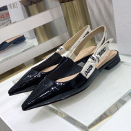 Dior J'Adior Slingback Ballerinas Flats in Patent Calfskin Black 2021