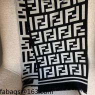 Fendi Wool Scarf 35x180cm Black/Grey 2021 110320