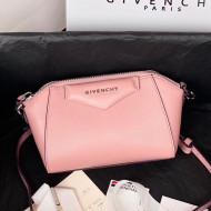 Givenchy Antigona Nano Goatskin Shoulder Bag Light Pink 2020