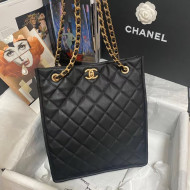 Chanel Grained Calfskin Small Shopping Bag AS2359 Black 2021