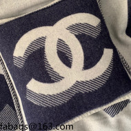 Chanel Wool CC Pillow/Cushion 55x55cm Navy Blue 2021