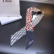 Dior Silk Twilly Bandeau DSTB121304 7x120cm Red 2021