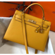 Hermes Kelly 32cm Top Handle Bag in Epsom Leather Ginger 2020