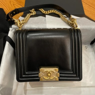 Chanel Calfskin Mini Boy Flap bag AS3018 Black 2021 