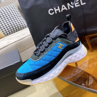 Chanel Suede Sneakers G38501 Blue 2021 111124