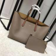 Givenchy Shopper Tote in Smooth Leather Gray 2018