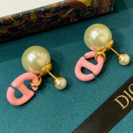 Dior Tribales Pearl Crystal CD Earrings Pink 2021