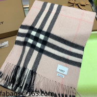 Burberry Check Cashmere Scarf 30x168cm Pink 2021 110327
