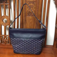 Goyard Leather and Canvas Shopping Bag Blue