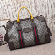 Gucci Soft GG Supreme Duffle Bag with Web 480500 2017