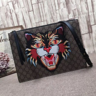 Gucci Angery Cat Print GG Supreme Messenger Bag 2017
