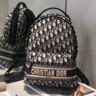 Dior Small Diortravel Original Blue Oblique Canvas Backpack 2019