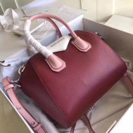 Givenchy Small Antigona Bag in Two-tone Goatskin Burgundy/Pink 2018
