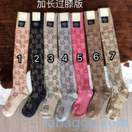 Gucci GG Gold Lame Over Knee Long Sock 7 Colors 2020