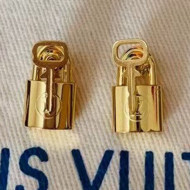 Louis Vuitton Lock It Earrings Gold 2021