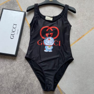 Doraemon x Gucci One-Piece Swimwear Black 2021