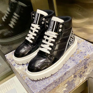Dior D-Player Boot Sneakers in Black Quilted Nylon 2021