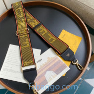 Fendi Strap You Long Shoulder Strap in Yellow Ribbon 110x6cm 2020