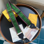 Fendi Strap You Long Shoulder Strap in Green Ribbon 110x6cm 2020