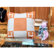 Hermes Avalon Wool Pillow 45x45cm Orange 2021 110216