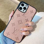 Louis Vuitton Monogram Leather iPhone Case Pink 2021